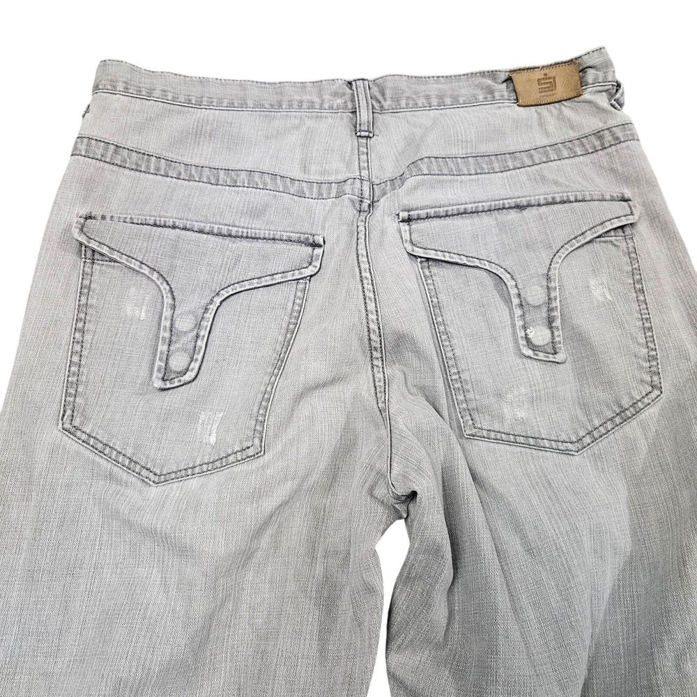 Sean John Jeans Mens 34 Charcoal Wash Straight Leg Baggy Denim Streetwear Y2K - Picture 3 of 6